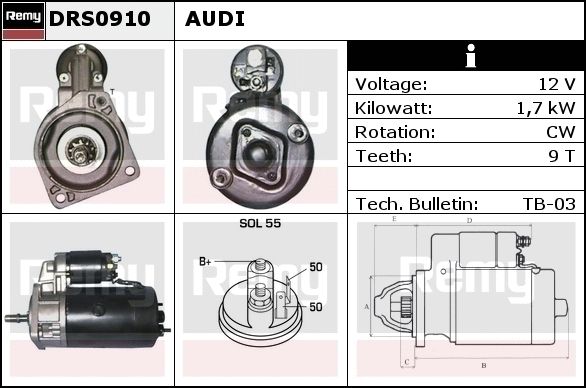 DELCO REMY Starter DRS0930